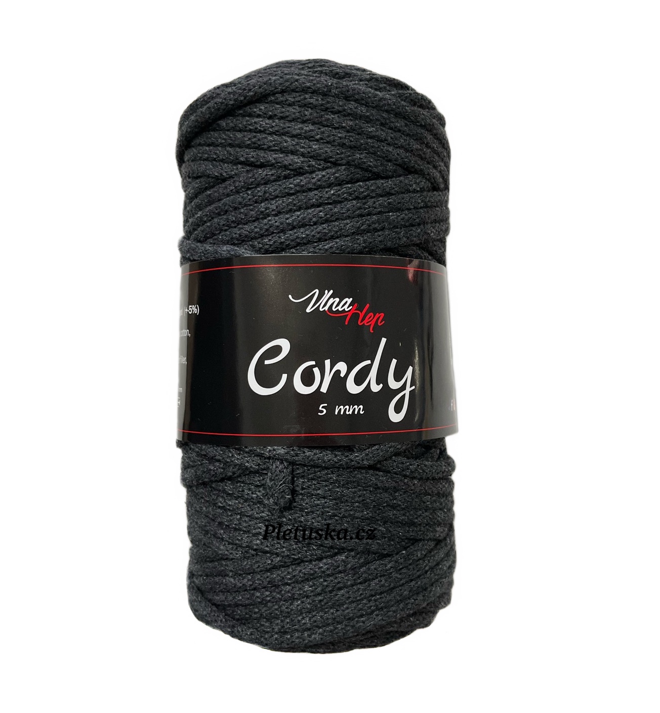 Cordy 5 mm tmavě šedá 8236