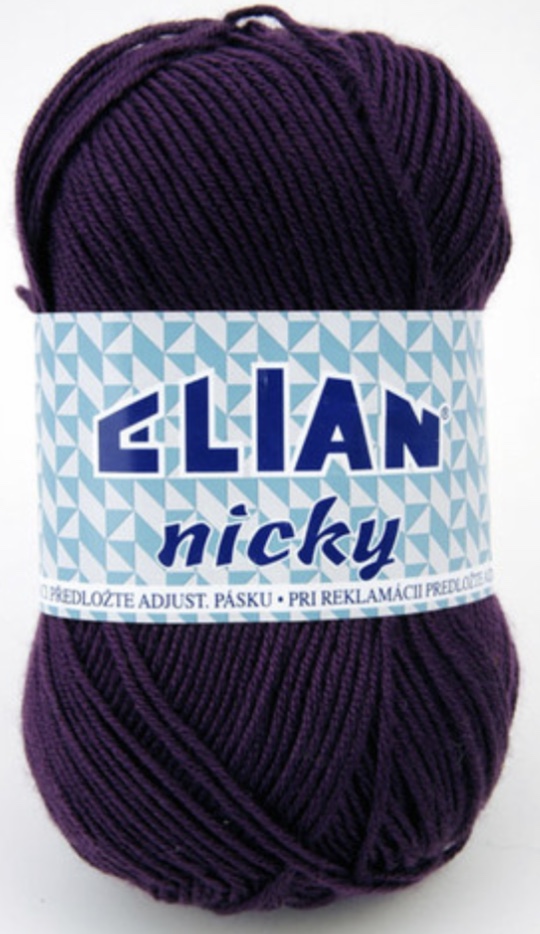 Příze Elian Nicky tmavě fialová 1088