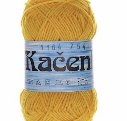 Příze Kačenka sytě žlutá 1164