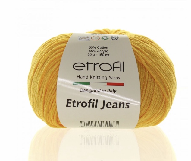 Příze Etrofil Jeans žlutá 006