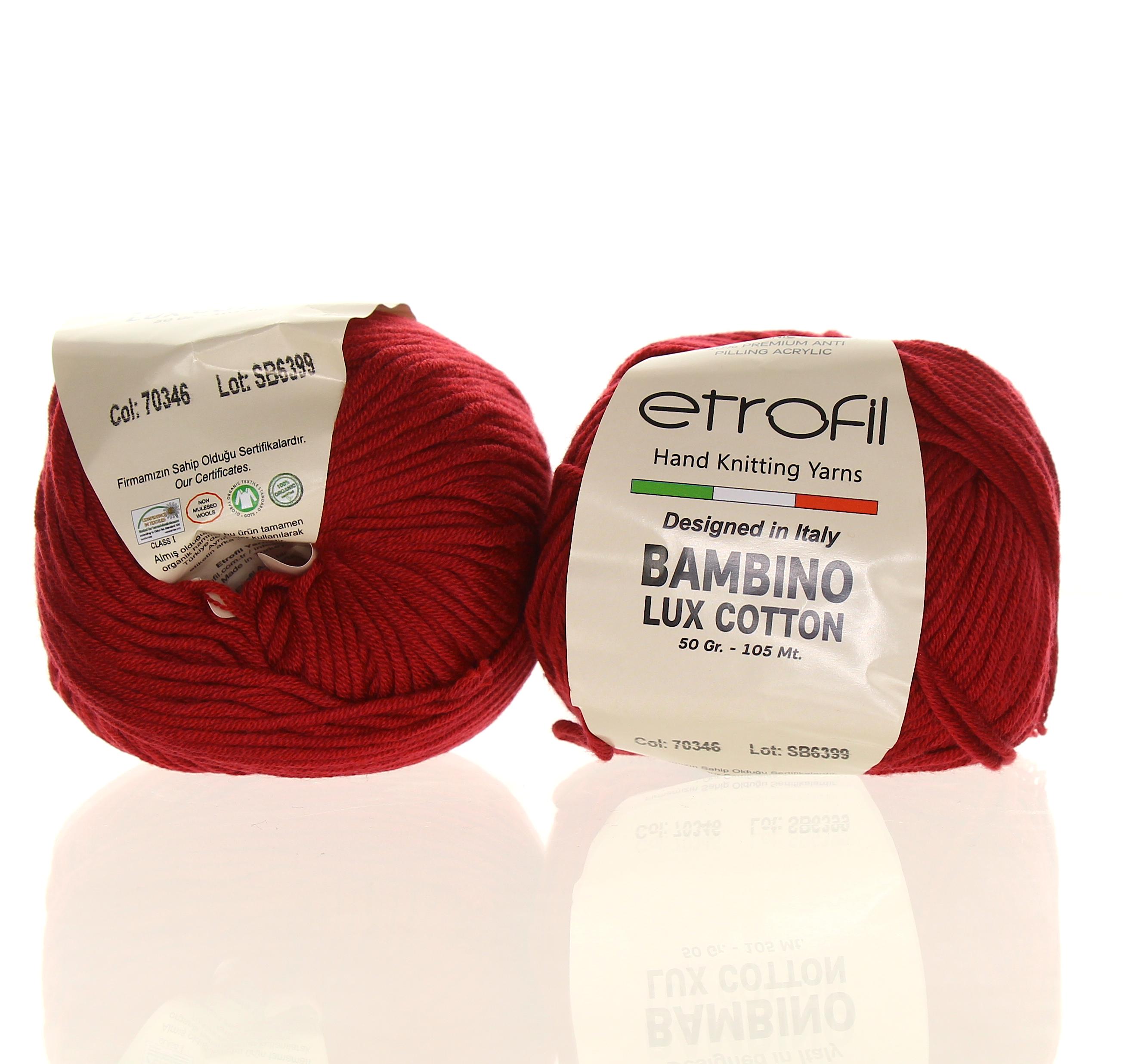 Příze Lux Cotton hnědočervená 70346