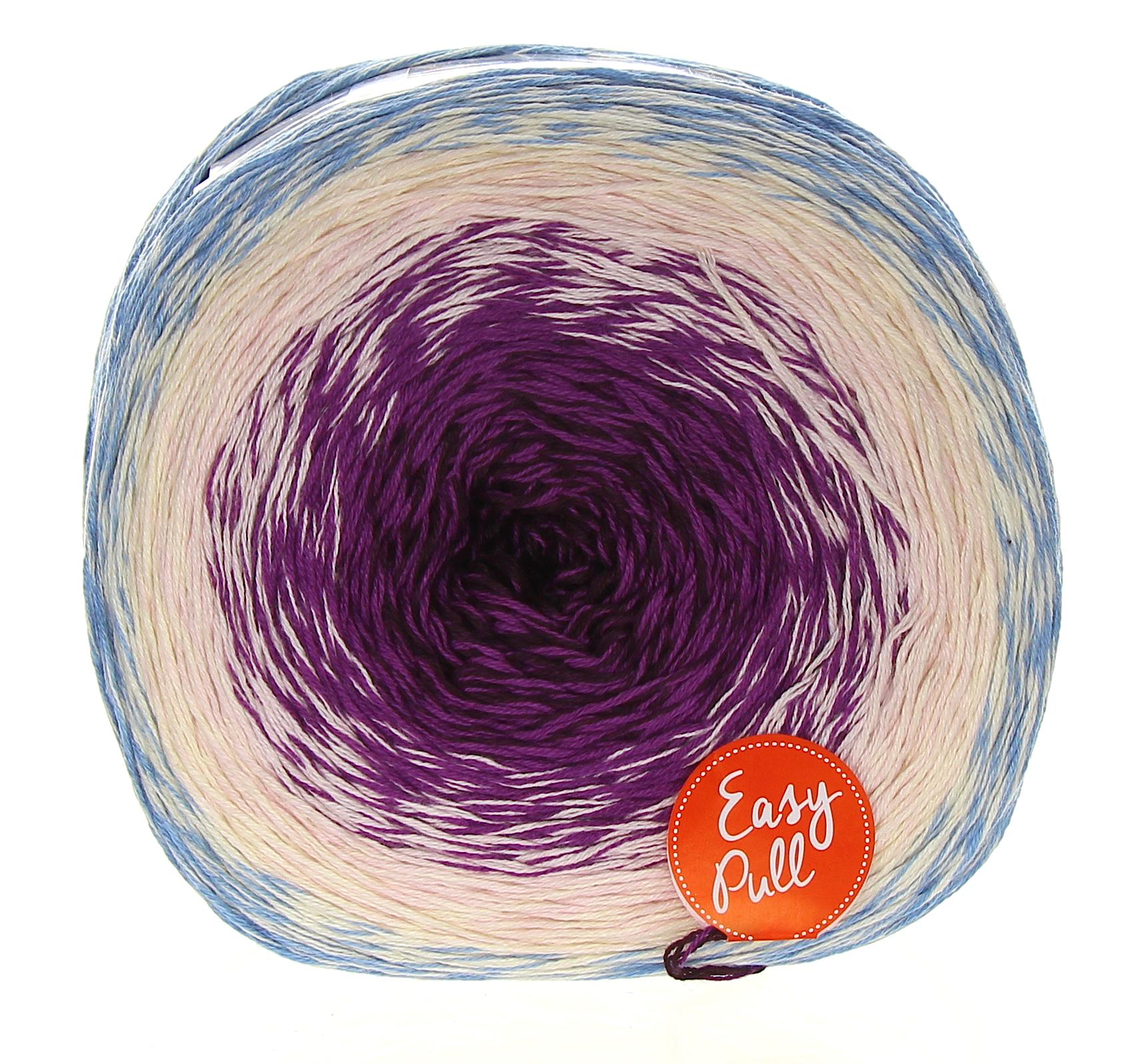Příze Puzzle fialová, bílá, modrá PZ007