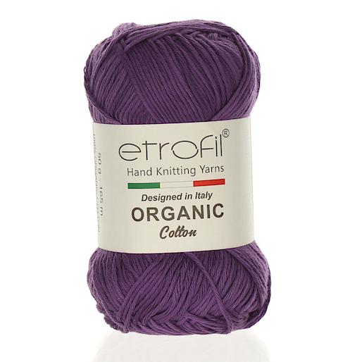 Příze Organic Cotton tmavě nachová  EB001