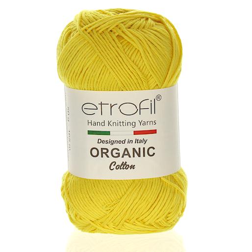 Příze Organic Cotton žlutá EB018