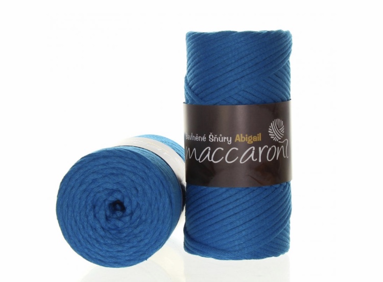 Bavlněné šňůry Abigail 3mm modrá 48-602