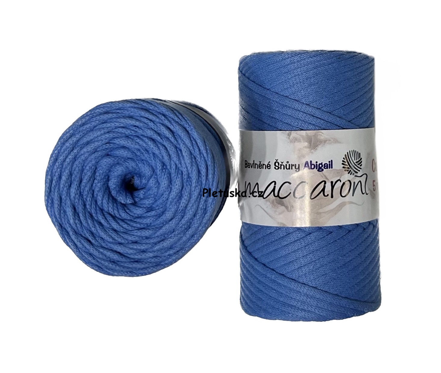 Bavlněné šňůry Abigail 5mm nebeská modř 602