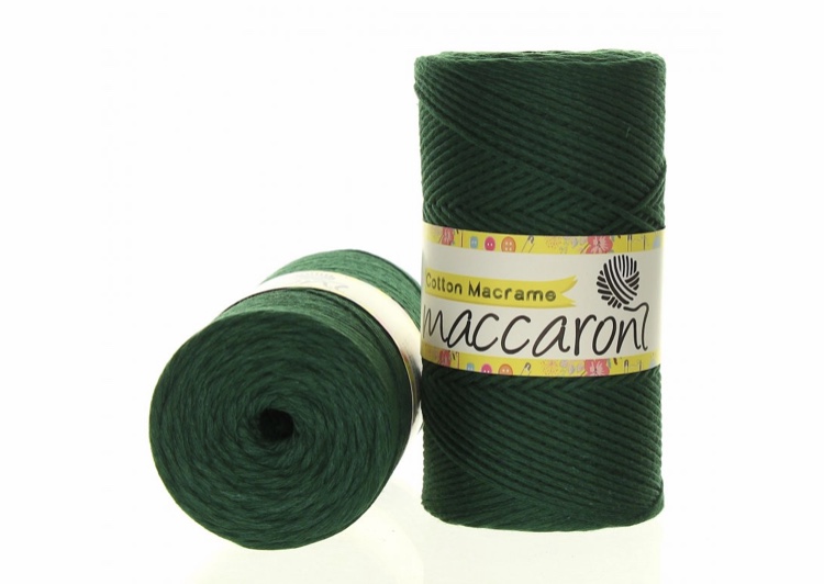 Cotton Macrame 2mm tmavě zelená 60-606