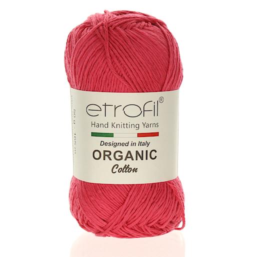 Příze Organic Cotton tmavě růžová EB020