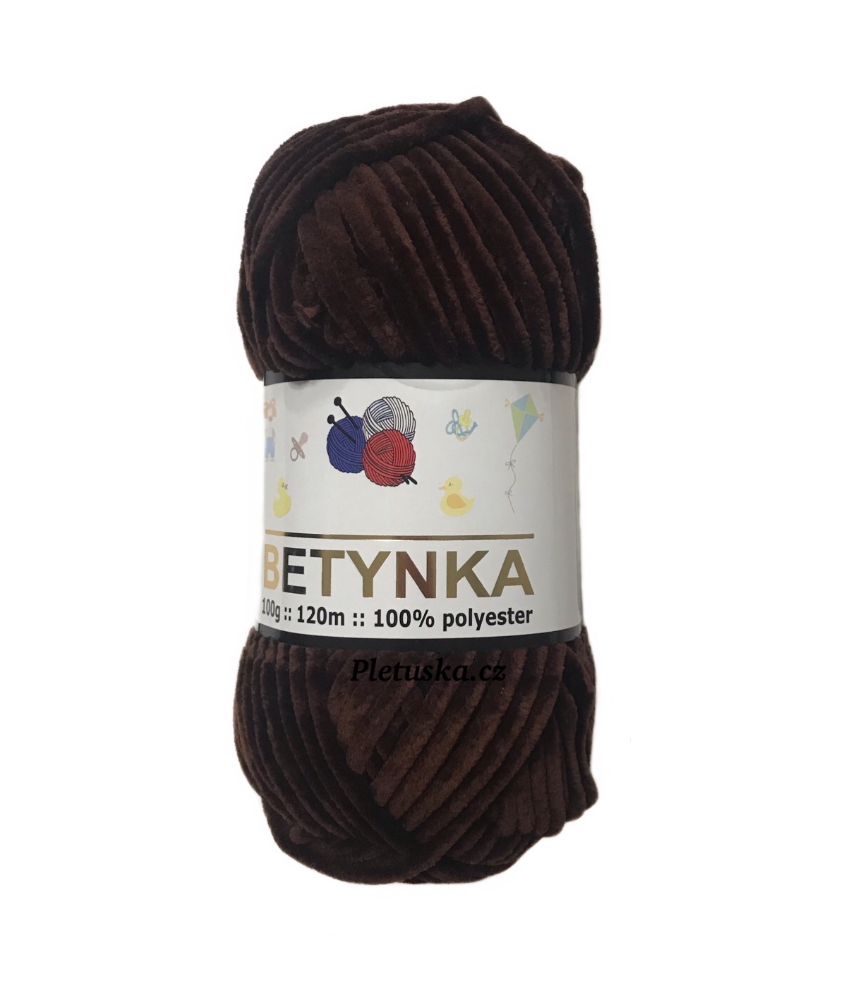 Příze Betynka tmavě hnědá 336