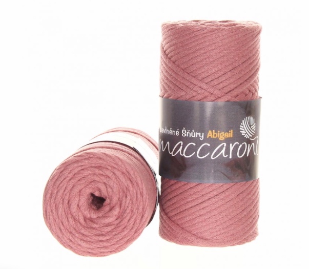 Bavlněné šňůry Abigail 3mm starorůžová 40-912D
