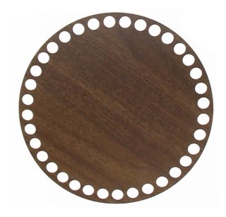 Dřevěné dno kruh - 12,5 cm (walnut)