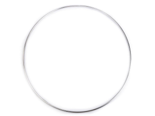 Kovový kruh na lapač snů - 60 cm stříbrný