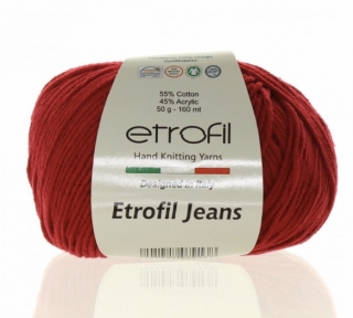 Příze Etrofil Jeans burgundská červeň 014