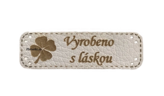 Vyrobeno s láskou - čtyřlístek (bílá)