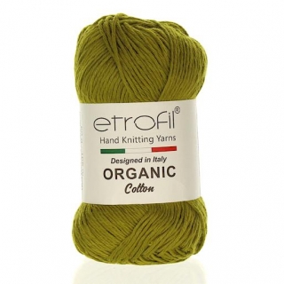 Příze Organic Cotton tmavě hořčicová EB027