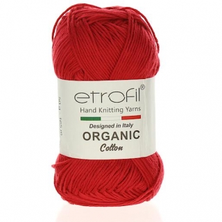 Příze Organic Cotton červená EB005