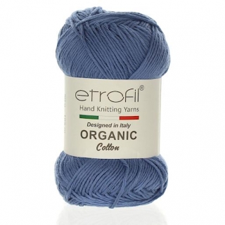 Příze Organic Cotton modrá EB024