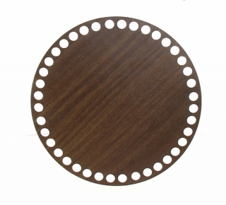 Dřevěné dno kruh - 17 cm (walnut)