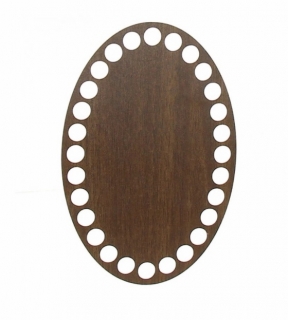 Dřevěné dno ovál - 10x15 cm (walnut)